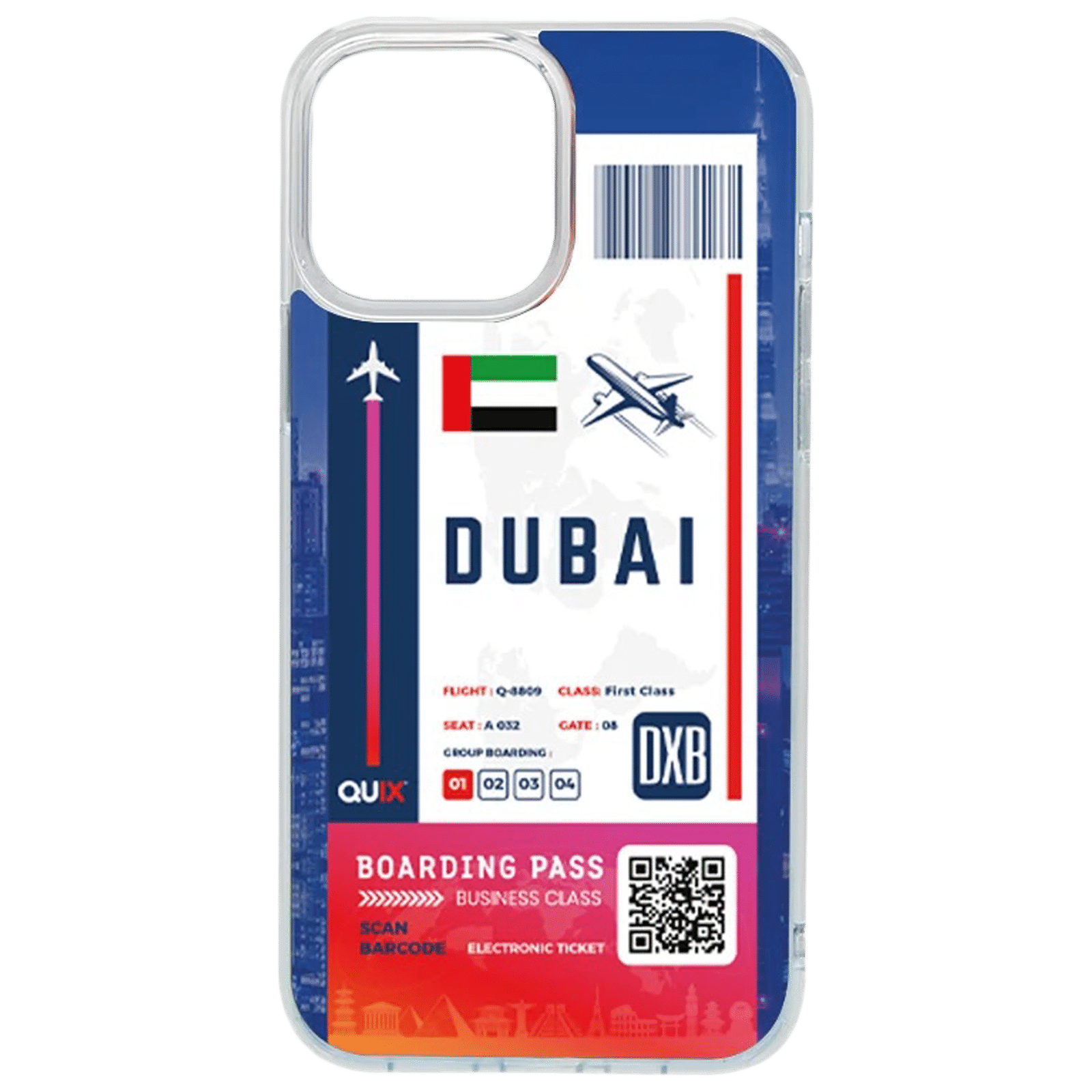 Buy QUIX Dubai Boarding Pass TPU Back Cover for Apple iPhone 14